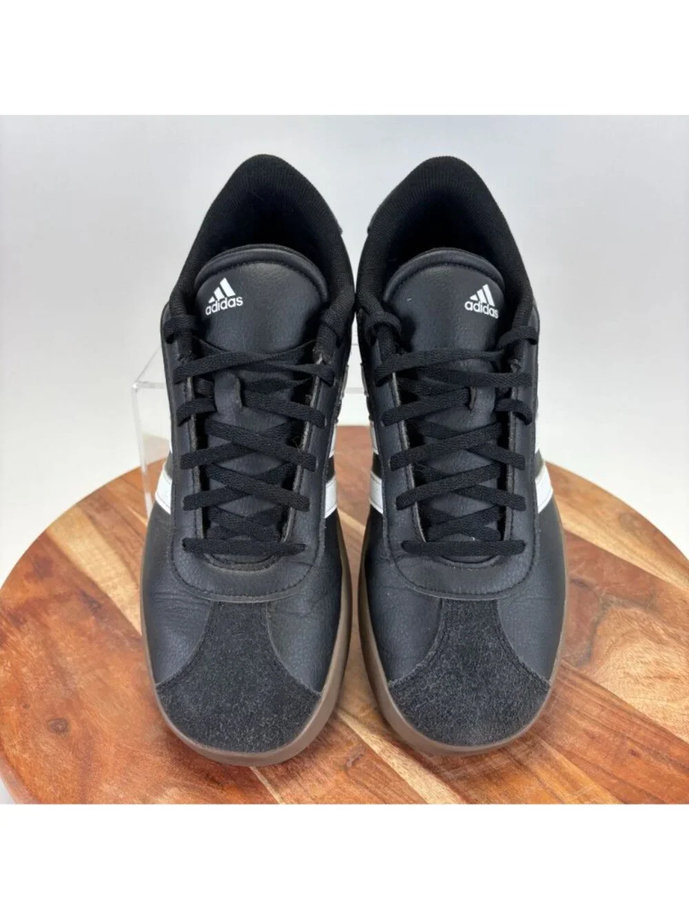 Adidas VL Court 3.0 K Shoes Core Black Cloud White Gum IE3630 Mens Size 7